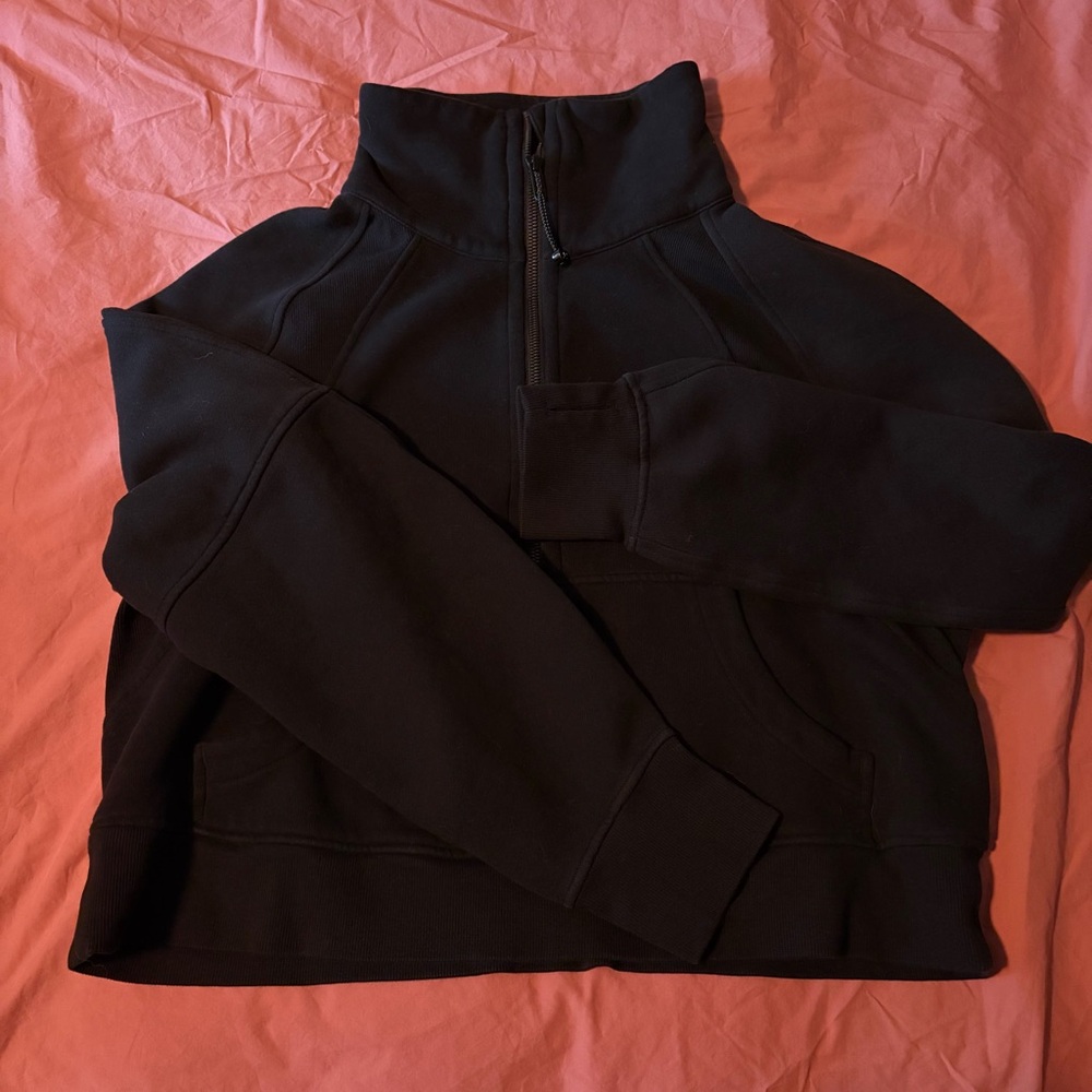 Black Lululemon Scuba Oversized Funnel Neck Half Zip M/L